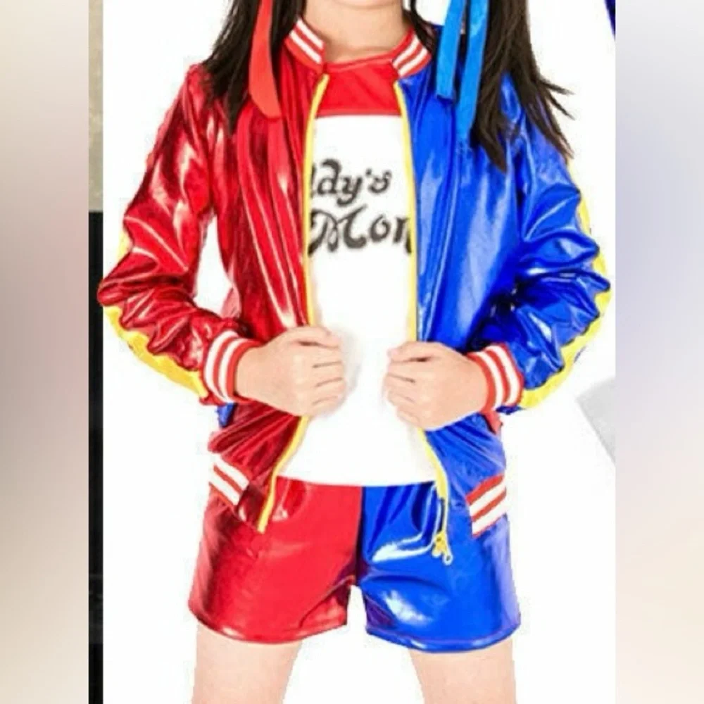 Harley Quinn Suicide Squad Halloween Costume 130 set